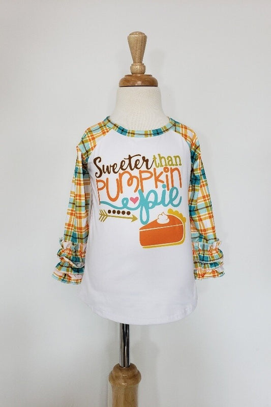 Sweeter Than Pumpkin Pie Raglan Shirt - ladymaesboutique