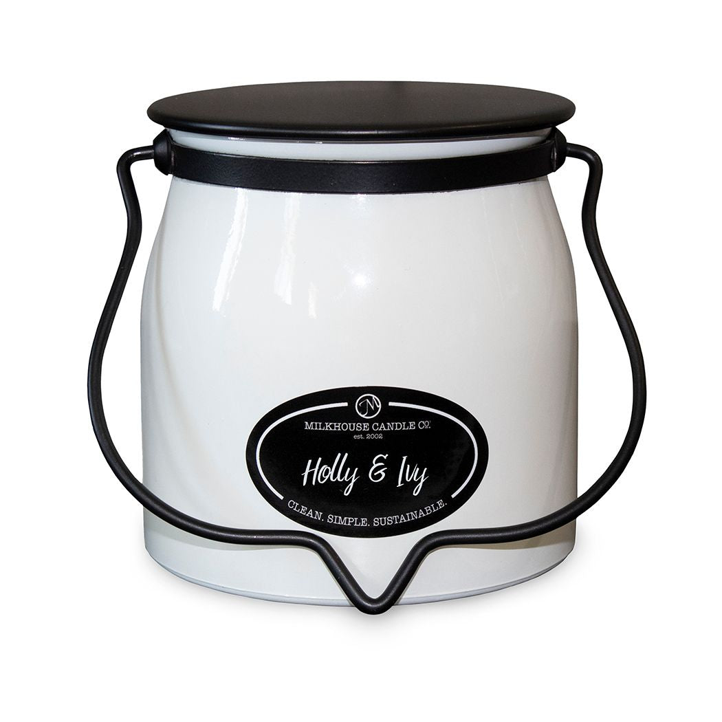 Holly and Ivy - 16 oz Butter Jar