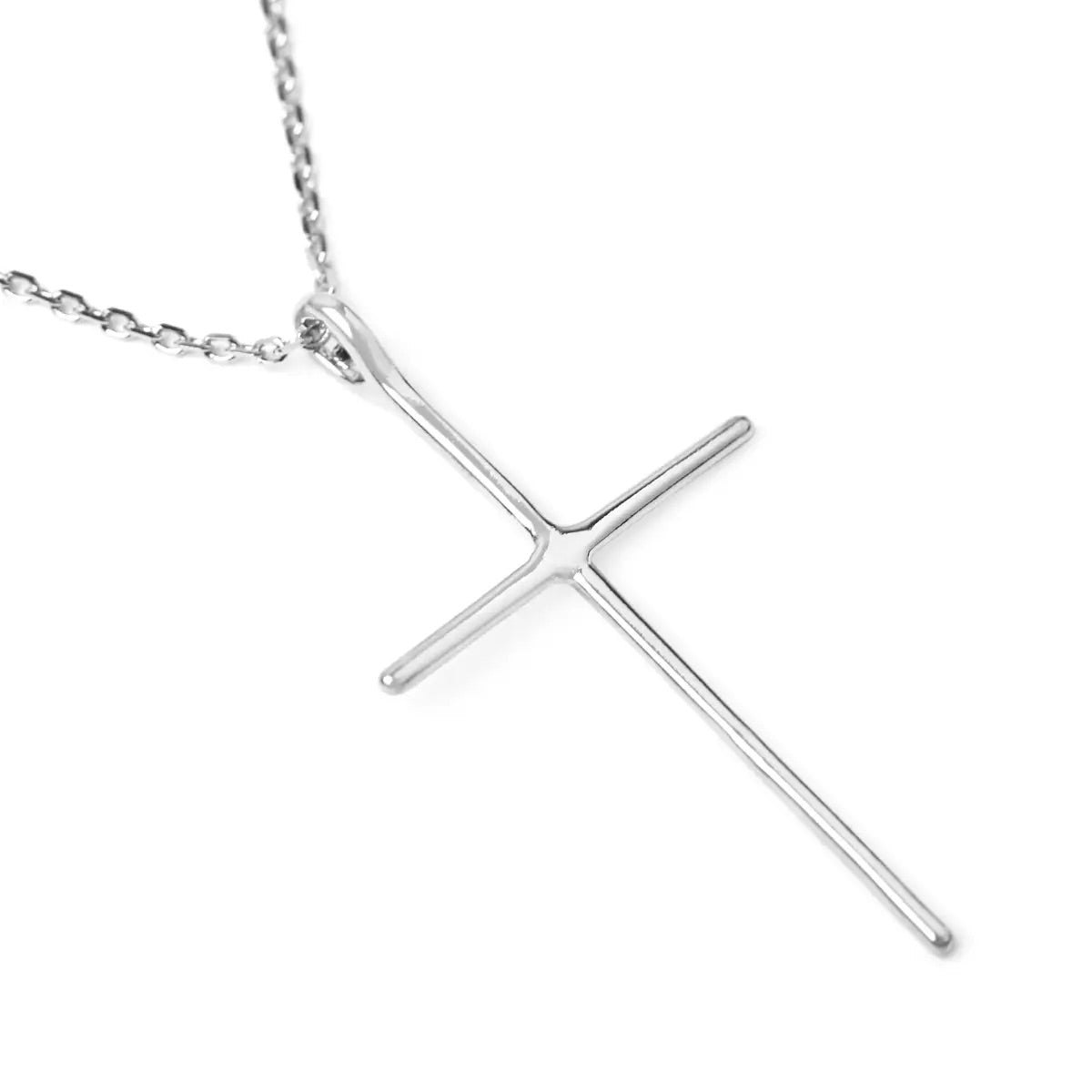 Cross Pendant Necklace - Silver - ladymaesboutique